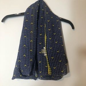 Charming Charlie Hearts & Anchor Polyester Scarf